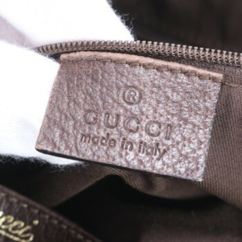 Gucci GG canvas leather Shoulder Bag Tote beige brown - Picture 10 of 11